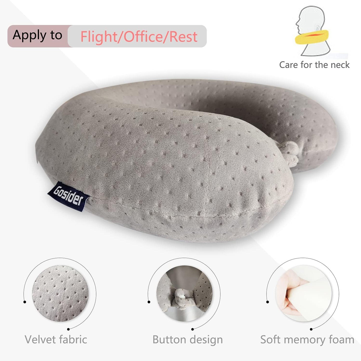 Vintagioo® Comfortable Travel Neck Pillow U Shape