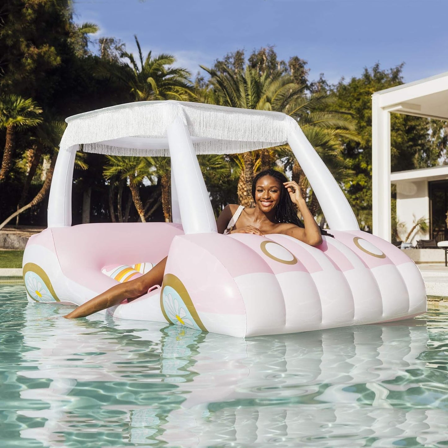 Vintagioo® Inflatable Golf Cart Summer Pool Float