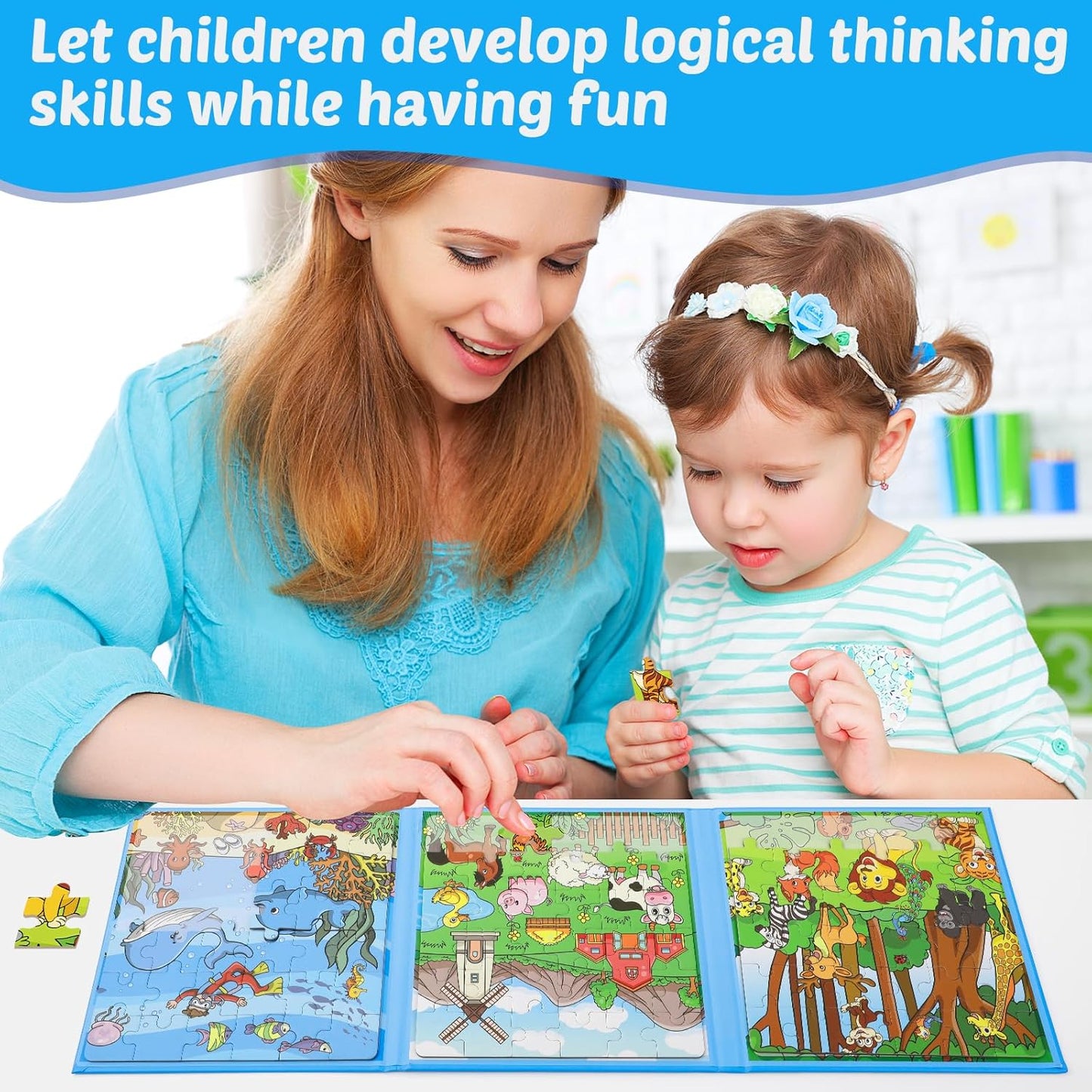 Vintagioo® Magnetic Puzzles for Toddlers